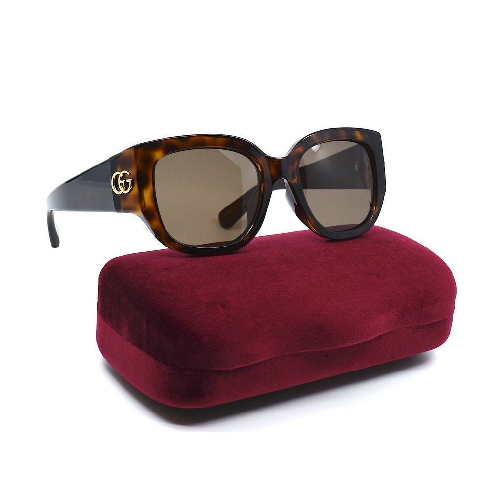 Gucci GG1599SA Havana Brown Sunglasses Women Authentic Italy New w/ Case - Picture 5 of 15
